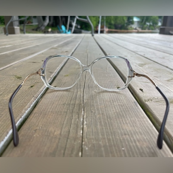 1980s Marcolin Lunette Cartier 531-88 Purple Enamel Rx Glasses Made in Italy - Picture 9 of 15